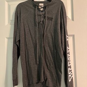 PINK Long Sleeve Shirt with Drawstring